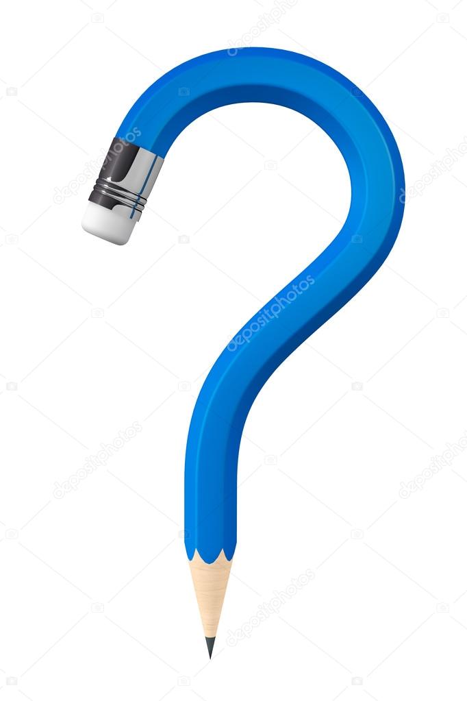 Blue Pencil question mark