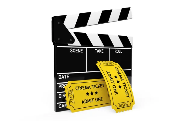 Film clapper board et admettre un billet — Photo