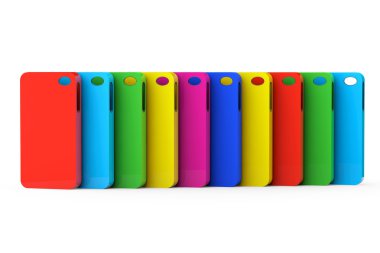 çok renkli cep telefonu plastik kasalar