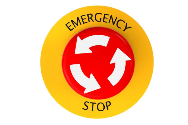 Red emergency stop button — Stock Photo, Image