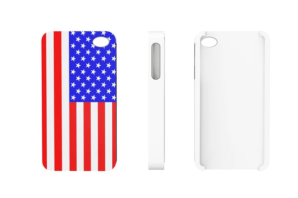 Étui de téléphone portable avec drapeau des États-Unis — Photo