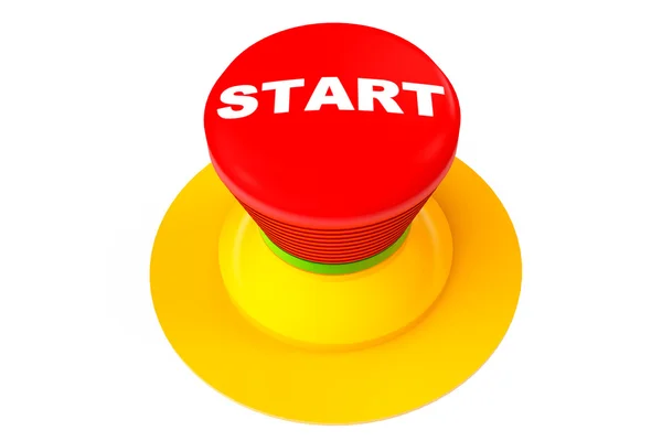 Fechar botão Iniciar vermelho — Fotografia de Stock