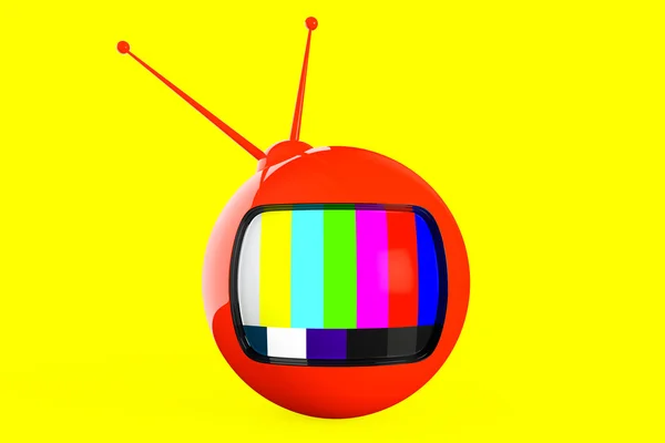 Rosso arrotondato cartone animato TV — Foto Stock