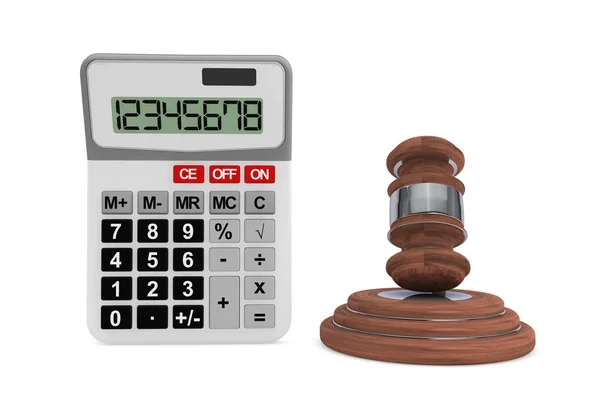 Justice Gavel with Calculator — Stock Photo, Image