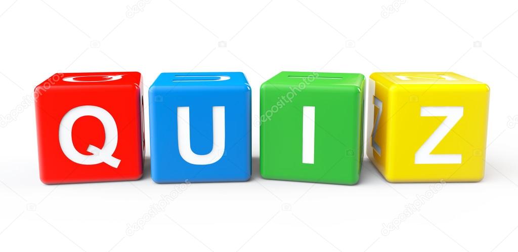 Toy cubes as Quiz sign