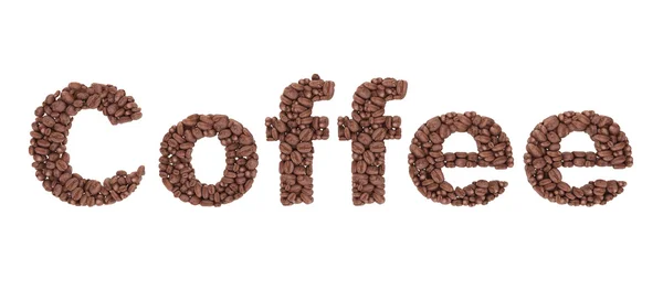 Koffie teken van koffie bonen — Stockfoto