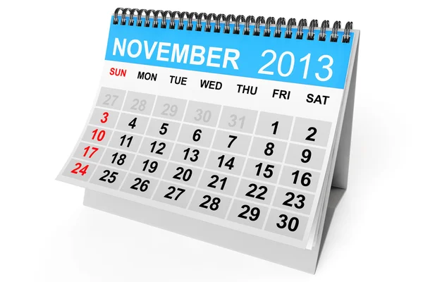 カレンダー 2013 年 11 月 — ストック写真