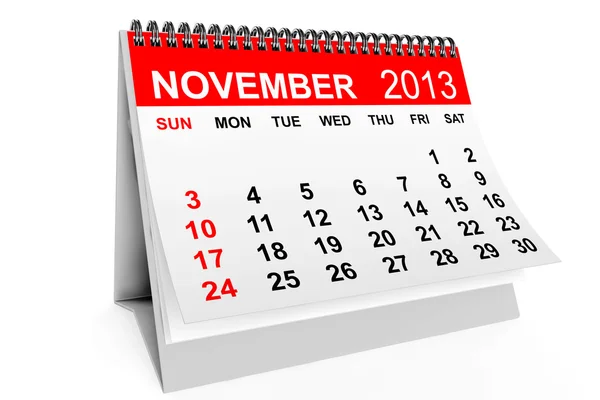 Календар листопада 2013 р — стокове фото