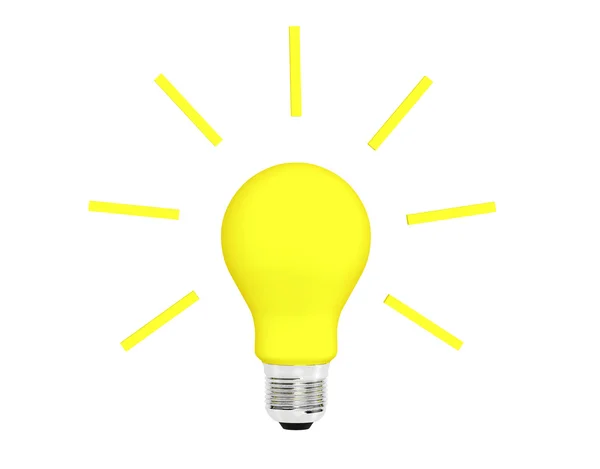 Idea yellow light bulb — Stock Photo, Image