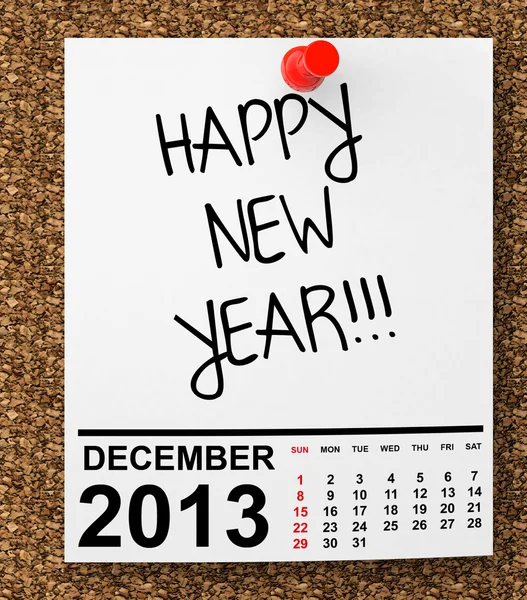 Calendario dicembre 2013 — Foto Stock