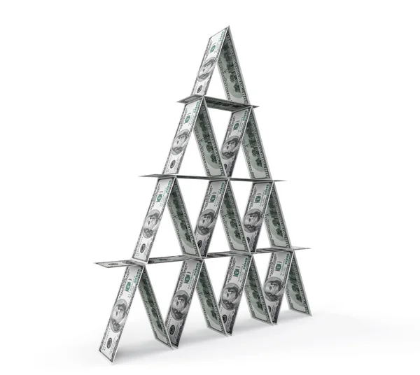 Financial concept. Abstract money pyramid — Stock Photo, Image