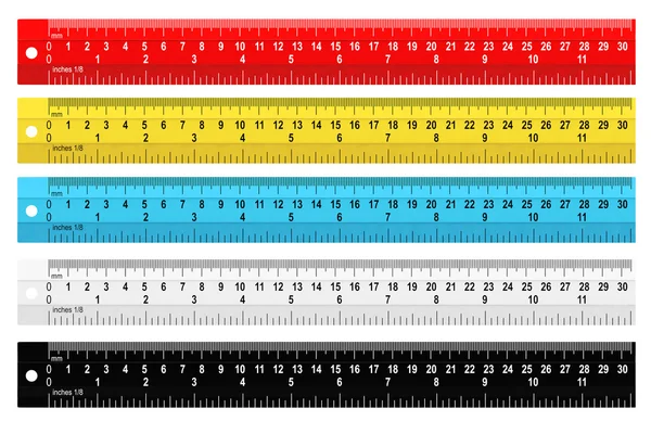 Zestaw kolorowych linijek — Zdjęcie stockowe