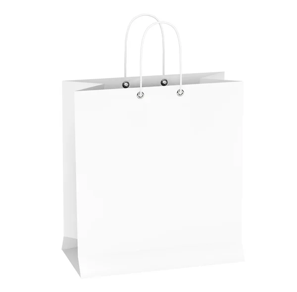 Bianco bianco shopping bag — Foto Stock