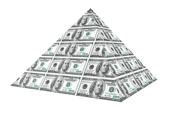 Finanzkonzept. abstrakte Geldpyramide — Stockfoto