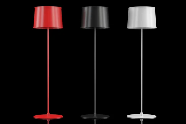 Set of three floor lamps — Stock Photo, Image