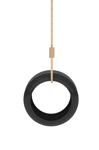 Swing hjul däck med rep — Stockfoto