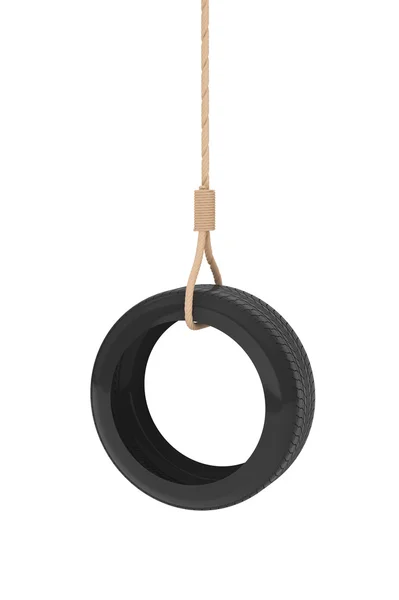 Swing Wheel Tire with rope — Stock Photo, Image