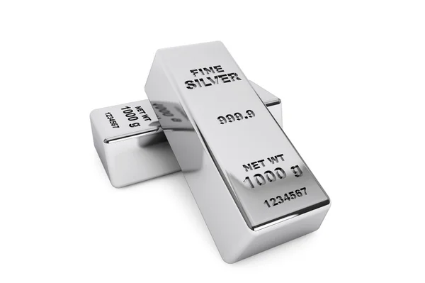 Banco barras de prata — Fotografia de Stock