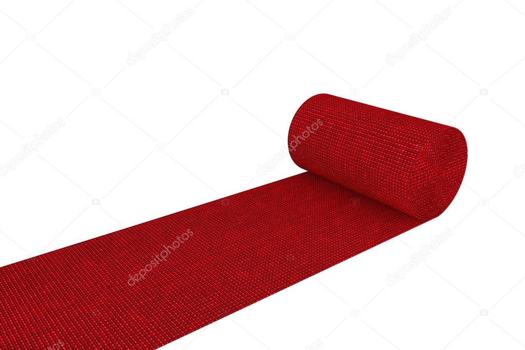 Unrolled red carpet