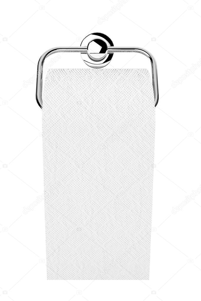 Toilet paper on chrome holder