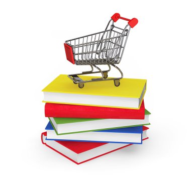 alışveriş sepeti üzerine pek çok kitap