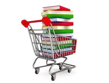 alışveriş sepeti üzerine pek çok kitap