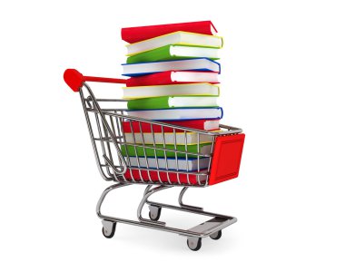 alışveriş sepeti üzerine pek çok kitap
