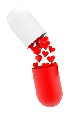 Sağlık kavramı. kalpleri ile tıbbi kapsül pill