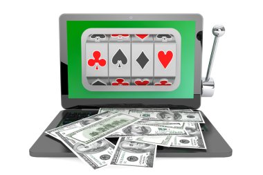 dolar ile laptop içinde slot makinesi