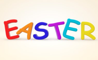 renkli Paskalya işareti karikatür