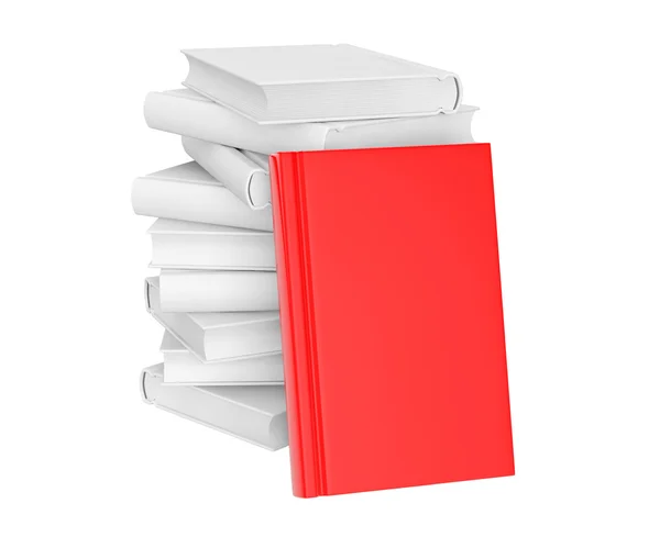 Livre avec couverture vierge rouge — Photo