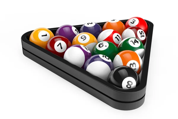 Glossy billiard balls set — Stock Photo, Image