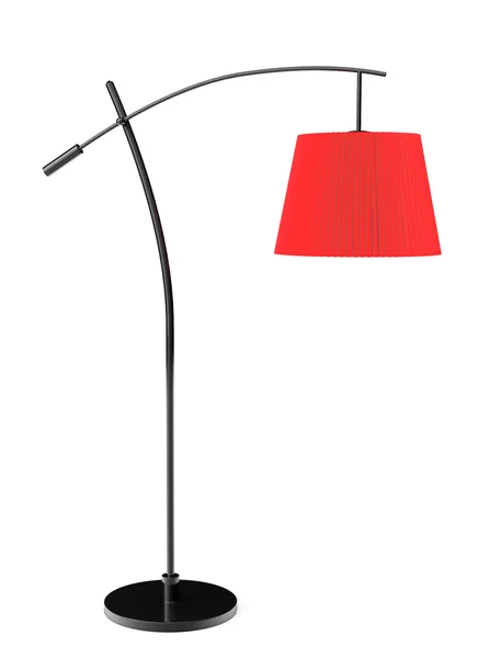 Red balanced floor lamp — Stock Photo, Image