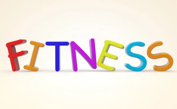 Cartone animato colore Fitness segno — Foto Stock