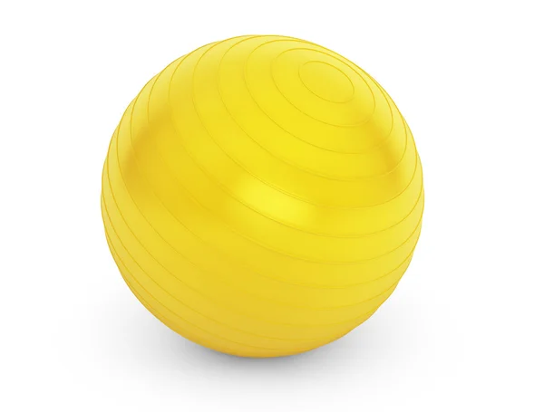 Grande boule jaune pour détails de fitness — Photo