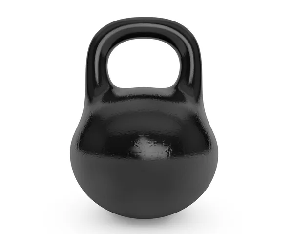 Kettlebell de ferro preto para levantamento de peso e fitness — Fotografia de Stock