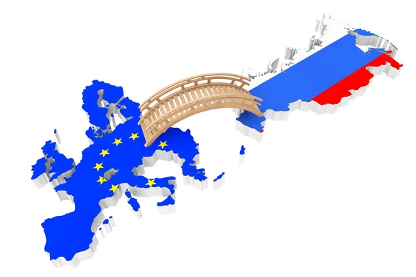 Brug tussen Europa en Rusland — Stockfoto
