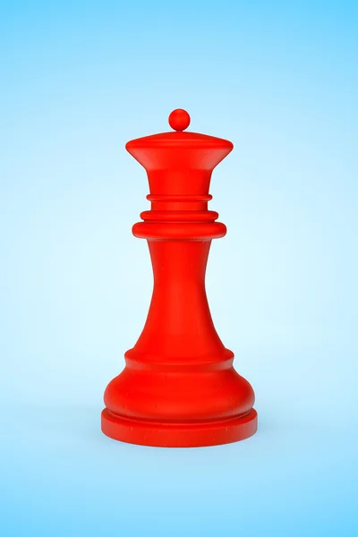 Red Wooden Queen Chess — Stock Photo, Image