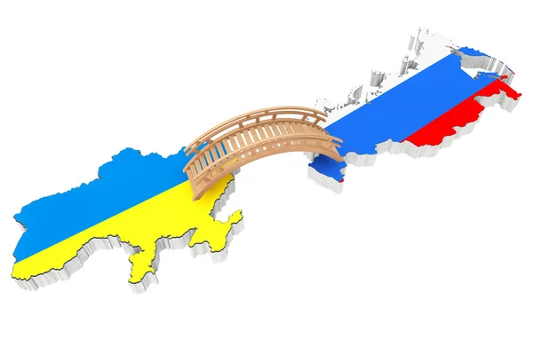 Міст між Україною та Росією — стокове фото