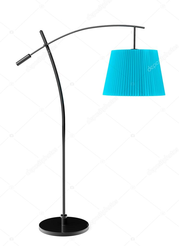 Blue Balanced Floor Lamp Stock Photo By Doomu 43597563 Blue Balanced Floor Lamp Stock Photo By, Blue And White Floor Lamp