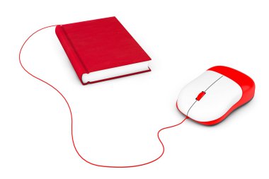 İnternet Eğitim. kitap ve bilgisayar fare