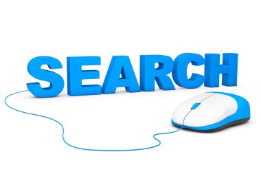 SEO kavramı. Arama işareti ve bilgisayar fare
