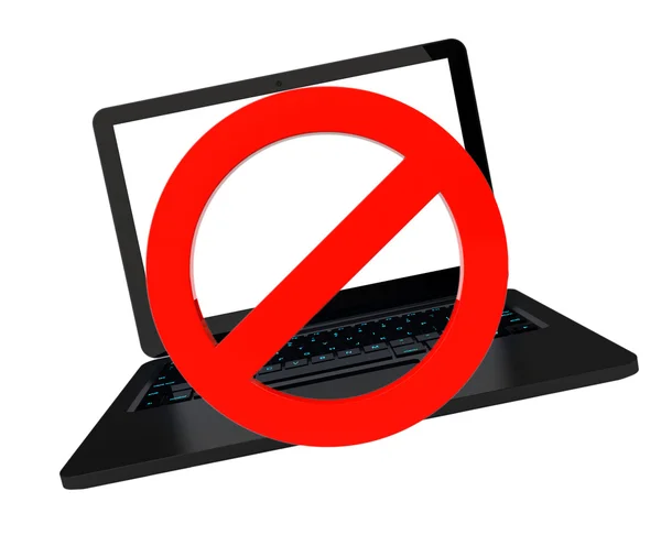 No computers area sign — Stock Photo, Image