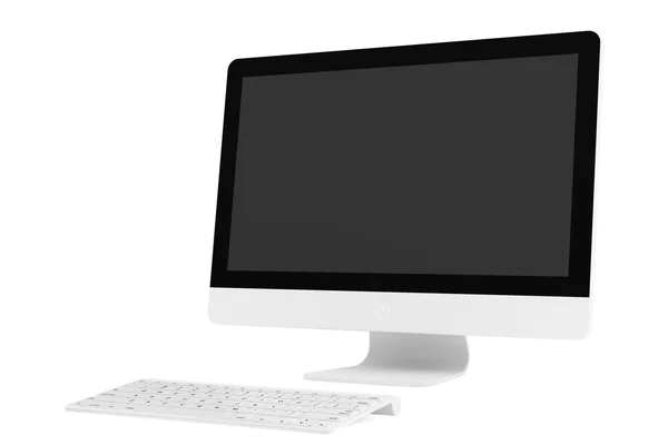 Desktop-Computer mit drahtloser Tastatur — Stockfoto