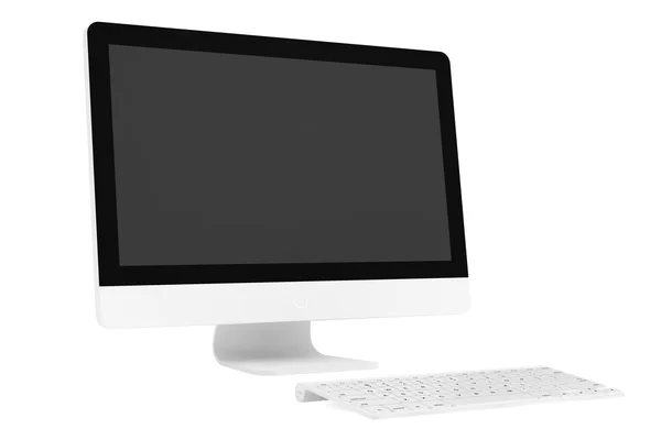 Computer desktop con tastiera wireless — Foto Stock