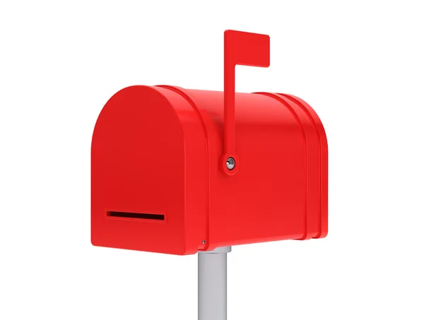 Закрита червона поштова скринька — стокове фото