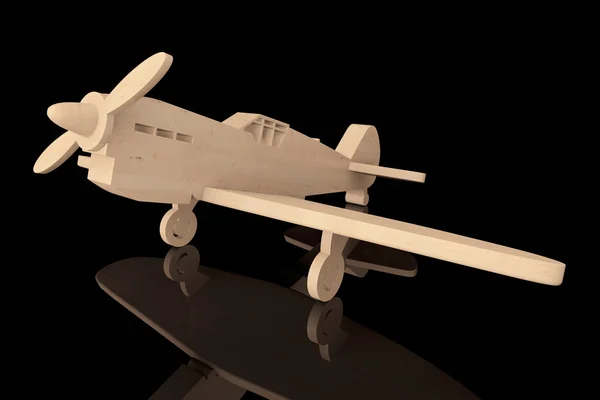 3d Avion jouet en bois — Photo