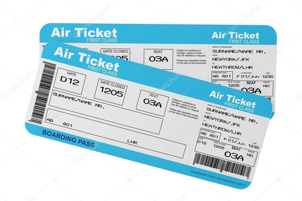 Airline boarding pass tickets