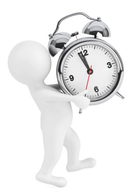 3d kişi taşıyan bir çalar saat