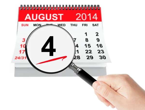 Concetto del Giorno della Guardia Costiera degli Stati Uniti. 4 agosto 2014 calendario wi — Foto Stock